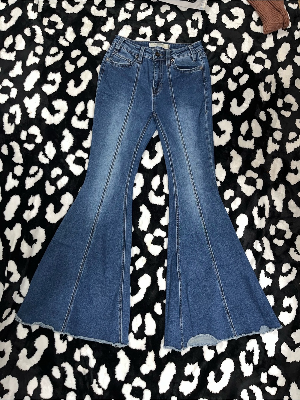 Rock & Roll Cowgirl Medium Blue Panel Flare Jeans
